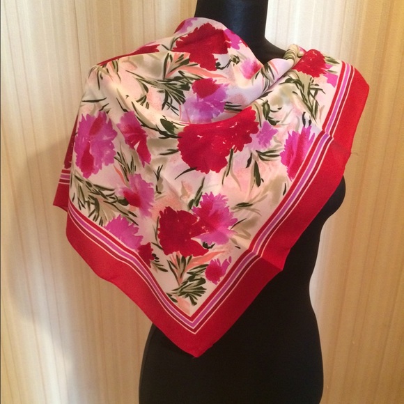 Vintage Saks Fifth Avenue Large Square Scarf - Picture 3 of 4