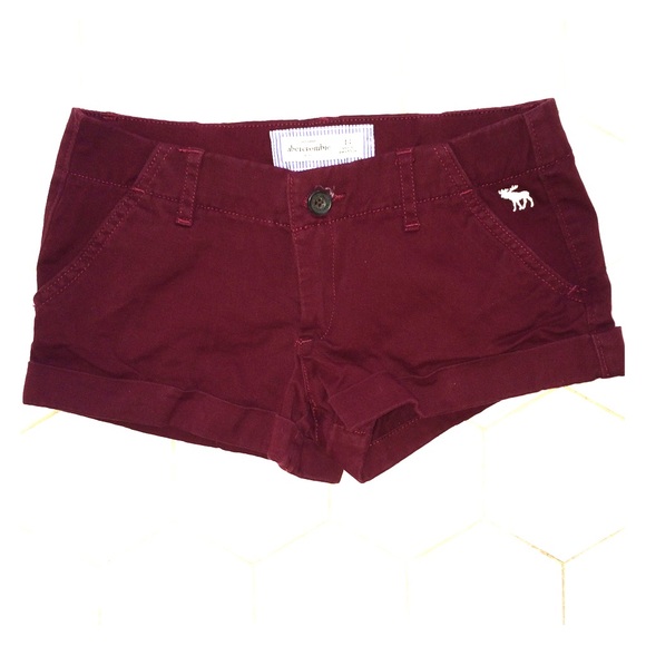 Burgundy Abercrombie Shorts