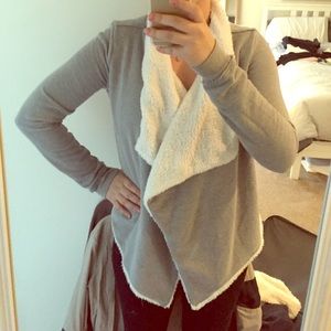 Hollister Sherpa lined cardigan. NEW