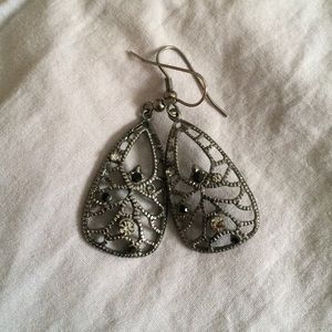 Slate and black earrings