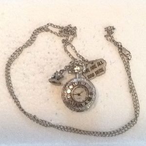 Alice In Wonderland pocket watch necklace