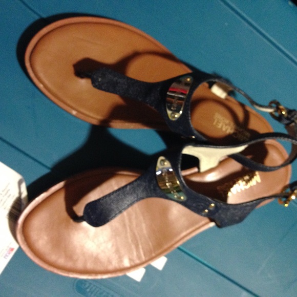 Authentic  navy blue Michael kors sandals