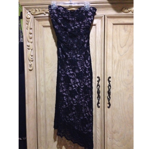 Pink and black elegant dress