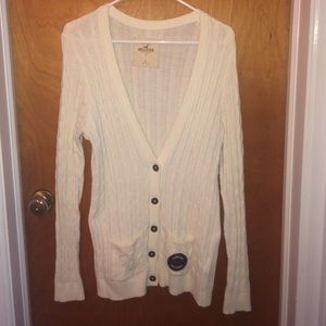 White Hollister Cardigan