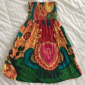 Vibrant Strapless Dress