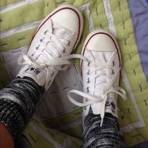 Worn in low top converse