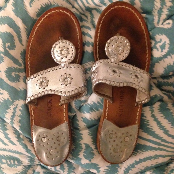 Jack Rogers Silver Navajo Sandals