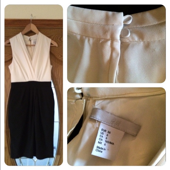 H&M White and Black Dress.