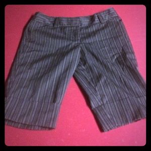 Pin stripe knee shorts