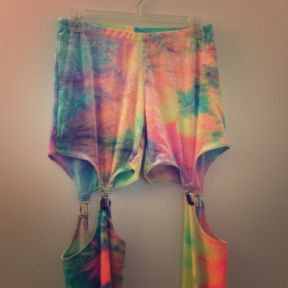 Tie-dye detachable leggings