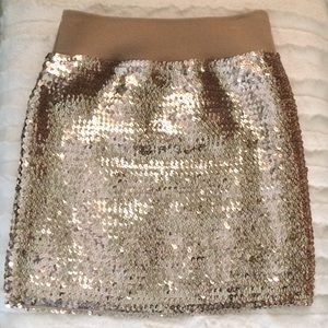 Gold Sequin Skirt