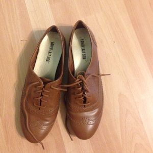 Tan oxfords