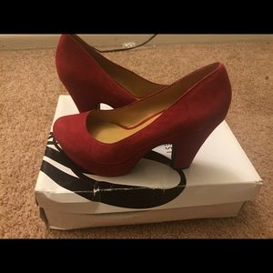 Red Platform Heels