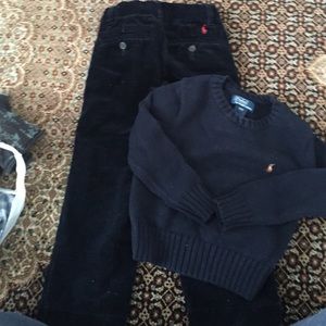 Boys Ralph Lauren sweater and corduroy pants