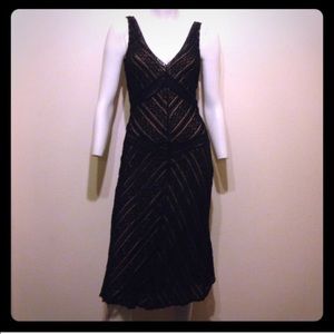 Classy sexy blk/tan dress