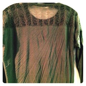 BCBG long sleeve lace Tee