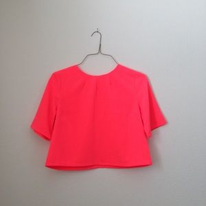 Francesca's Coral Neon Top