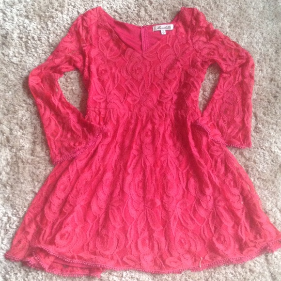 Annabella Red lace dress