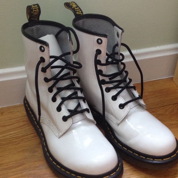 White Patent Doc Martens