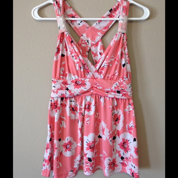 Floral spring racerback top