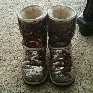Brown sequin UGGS