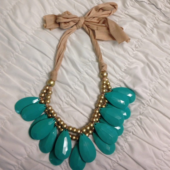 Tie back Turquoise Spring Necklace