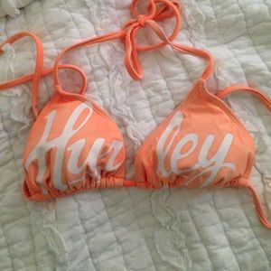 Orange Hurley Bikini top