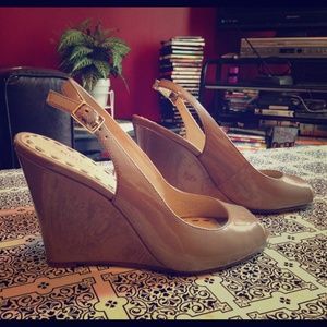 Nine West nude Wedges