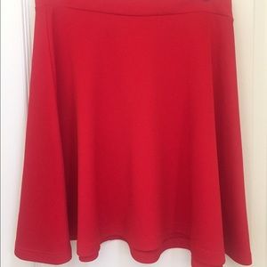 Red Skater Skirt