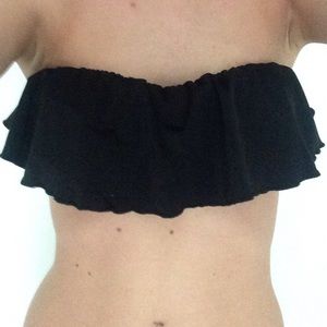 LA Hearts Ruffle Bikini Top Strapless
