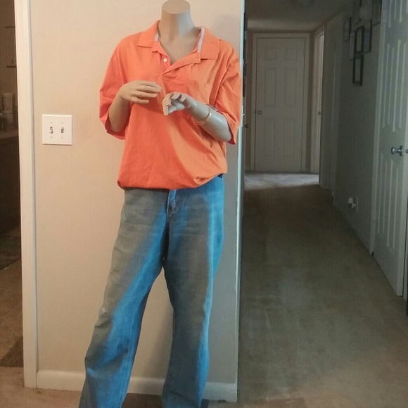 *FINAL*Orange Collared Shirt