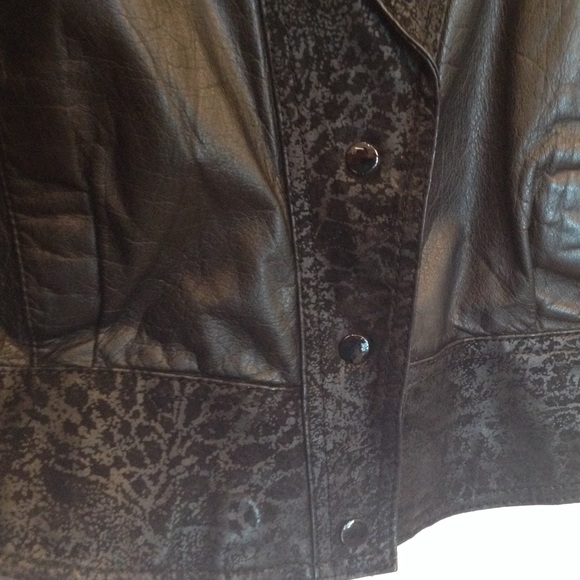 Black Genuine Leather Jacket - Picture 2 of 4