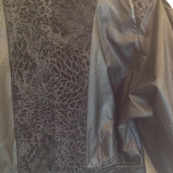 Black Genuine Leather Jacket - Picture 3 of 4