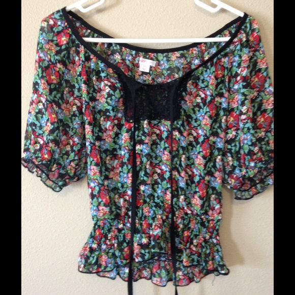 Floral boho crop top