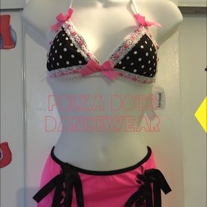 Pink & Black Polka Dots Dancewear