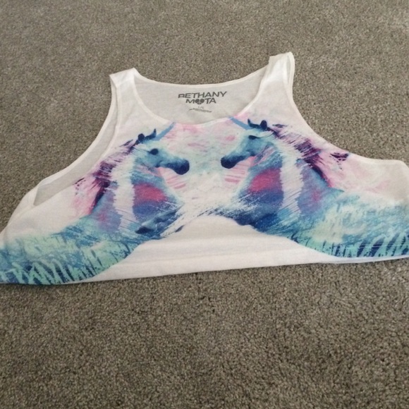 Cropped unicorn tank