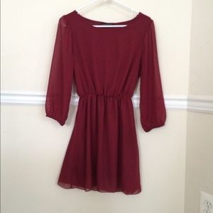 Red Fit and Flare Dress