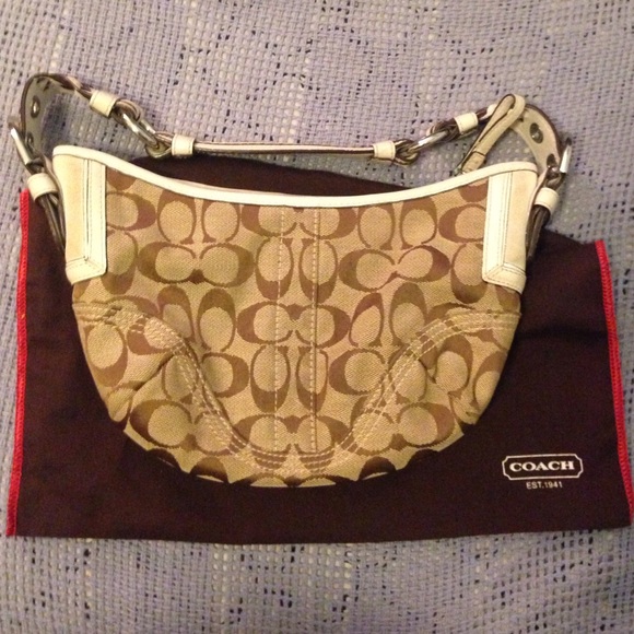 Coach fabric bag with leather straps - Picture 2 of 3
