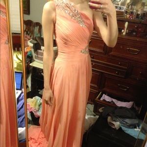 Coral/Light Pink Long Prom Dress. Only worn once