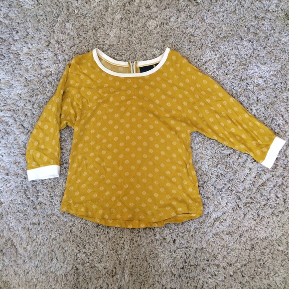 SOLD!! Mustard Maeve 3/4 Length Blouse - Picture 2 of 4