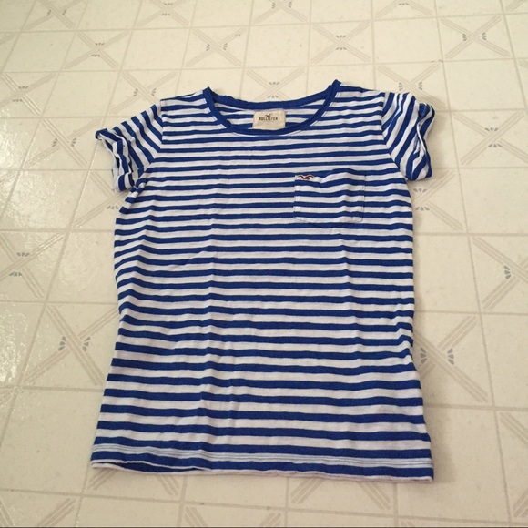blue and white striped shirt
