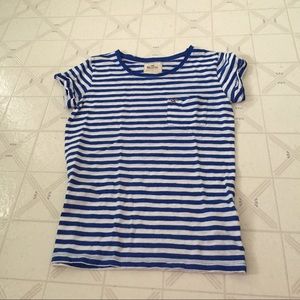 blue and white striped shirt