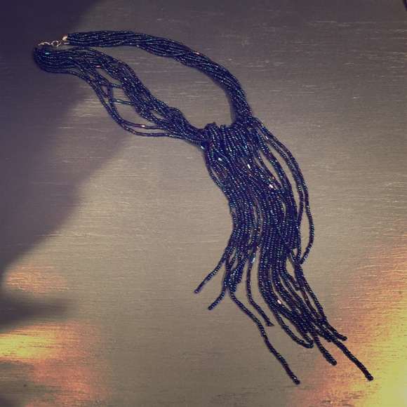 Seed bead tassel necklace - Picture 1 of 3