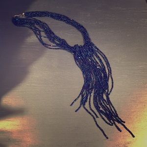 Seed bead tassel necklace