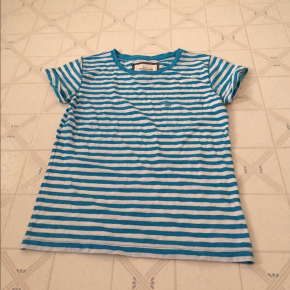 blue and white striped shirt