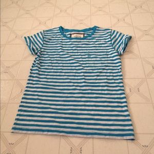 blue and white striped shirt