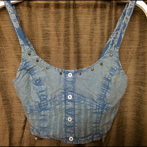 Jean crop top