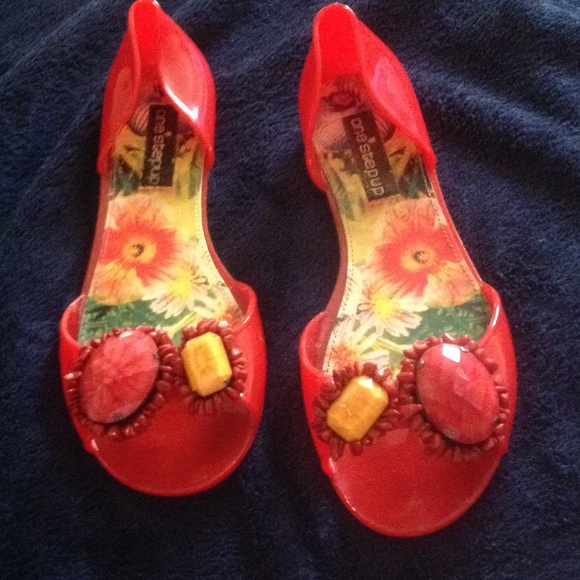 Red Open Toe Sandals