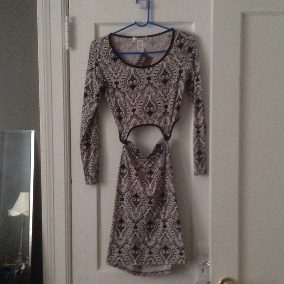 Paisley cut out dress