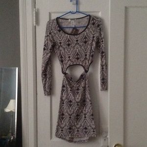Paisley cut out dress